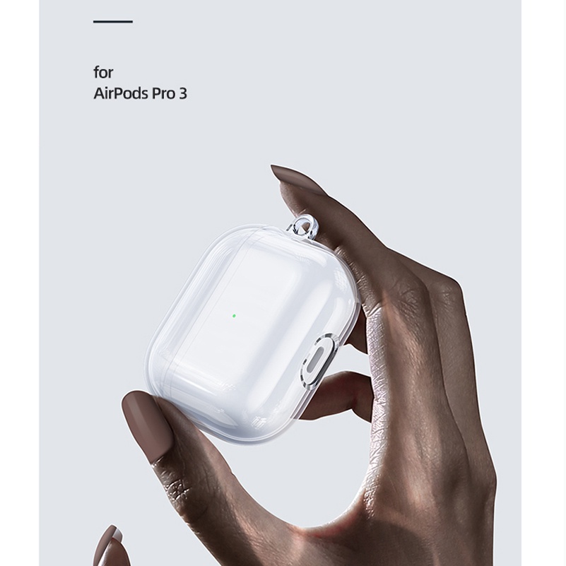 Bao case silicon trong suốt cho tai nghe Apple Airpods 3 chống sốc mỏng 1.5mm hiệu Usams US-BH740 - Hotphukien phân phối