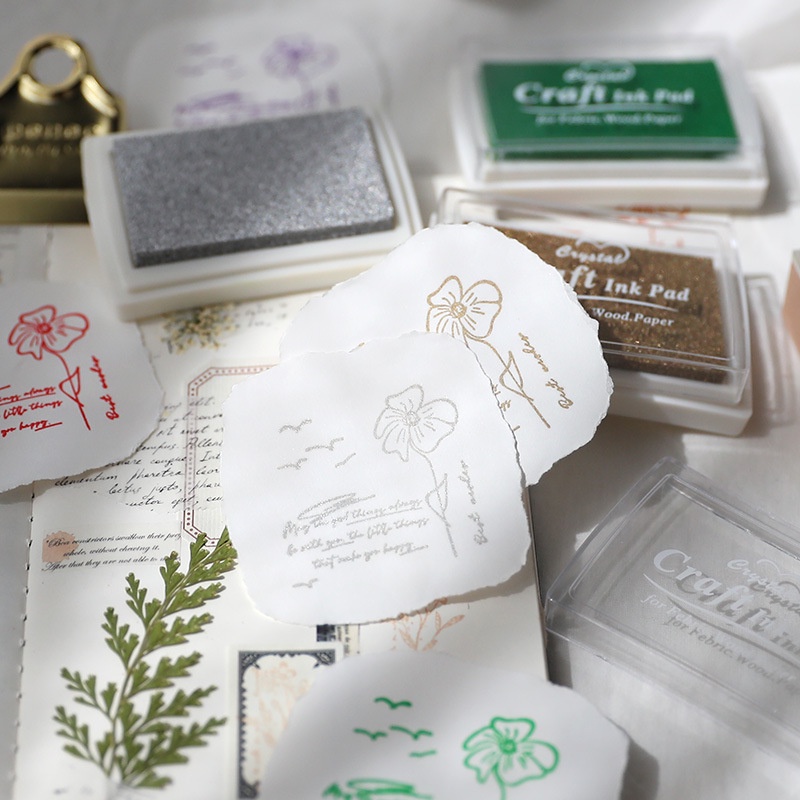 Đệm mực đóng dấu màu kẹo đẹp mắt DIY