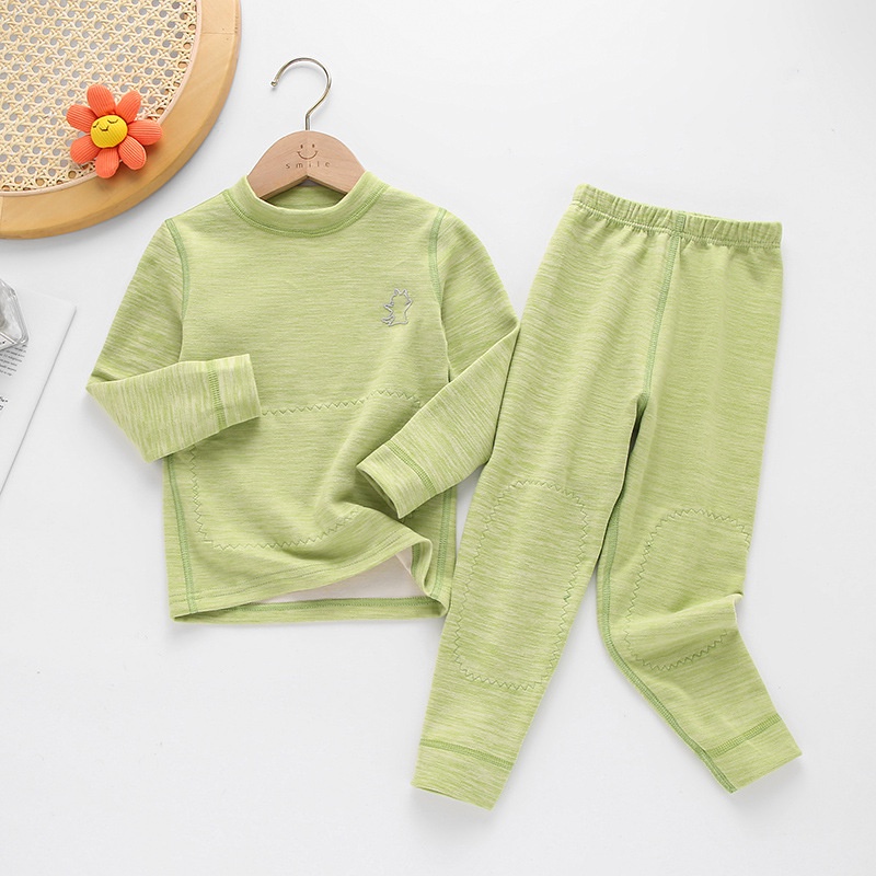 Bộ Đồ Lót Dài Tay 90-180CM Không Đường May Giữ Ấm Bụng Cho Bé Vào Mùa Thu Đông