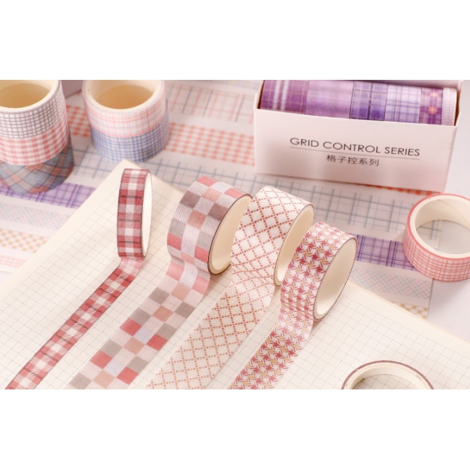 Bộ washi tape trang trí 6 cuộn trang trí sổ tay… [ 059 ]