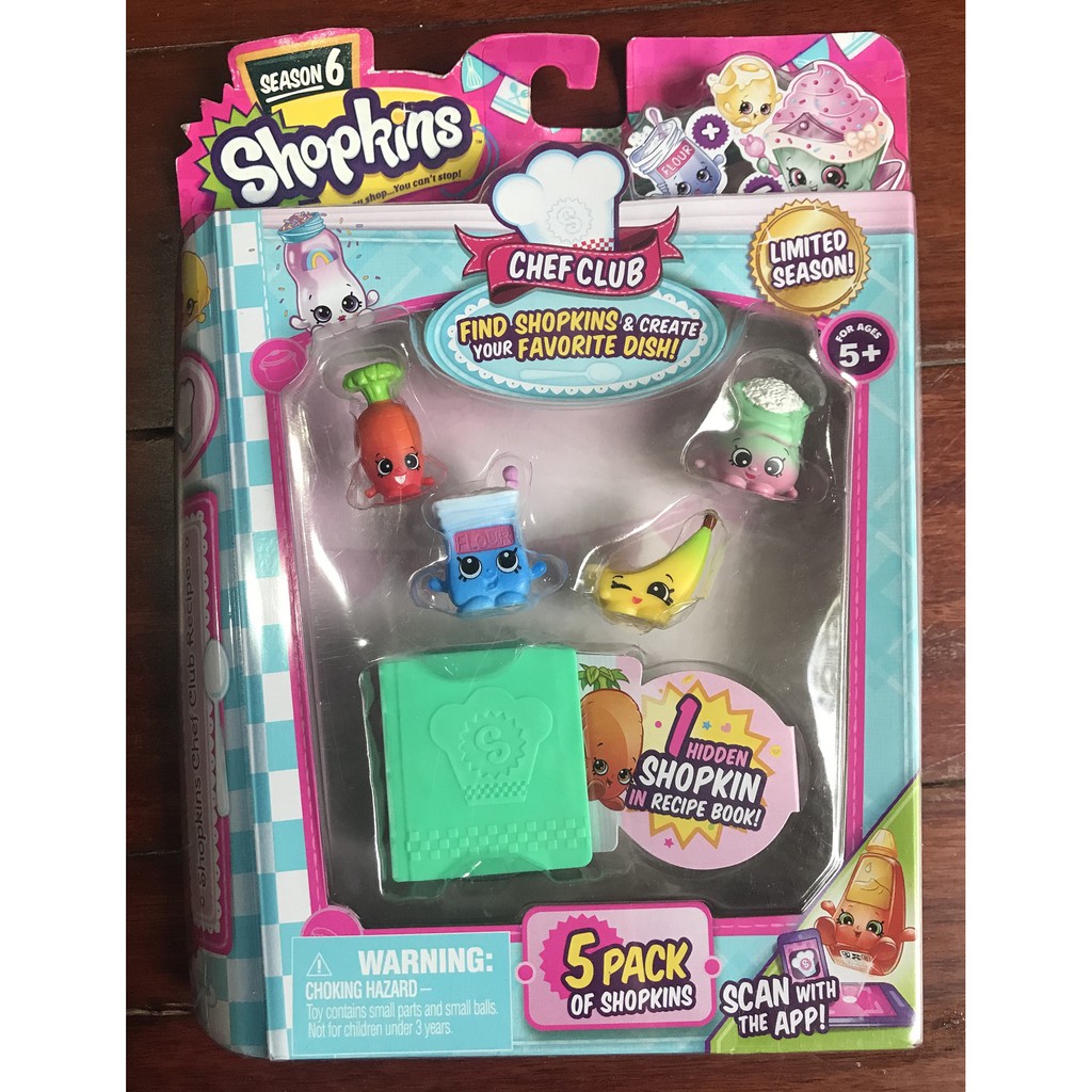 Bộ Đồ Chơi Thức Ăn Shopkins Season 6 Chef Club 5 Pack (Mỹ)