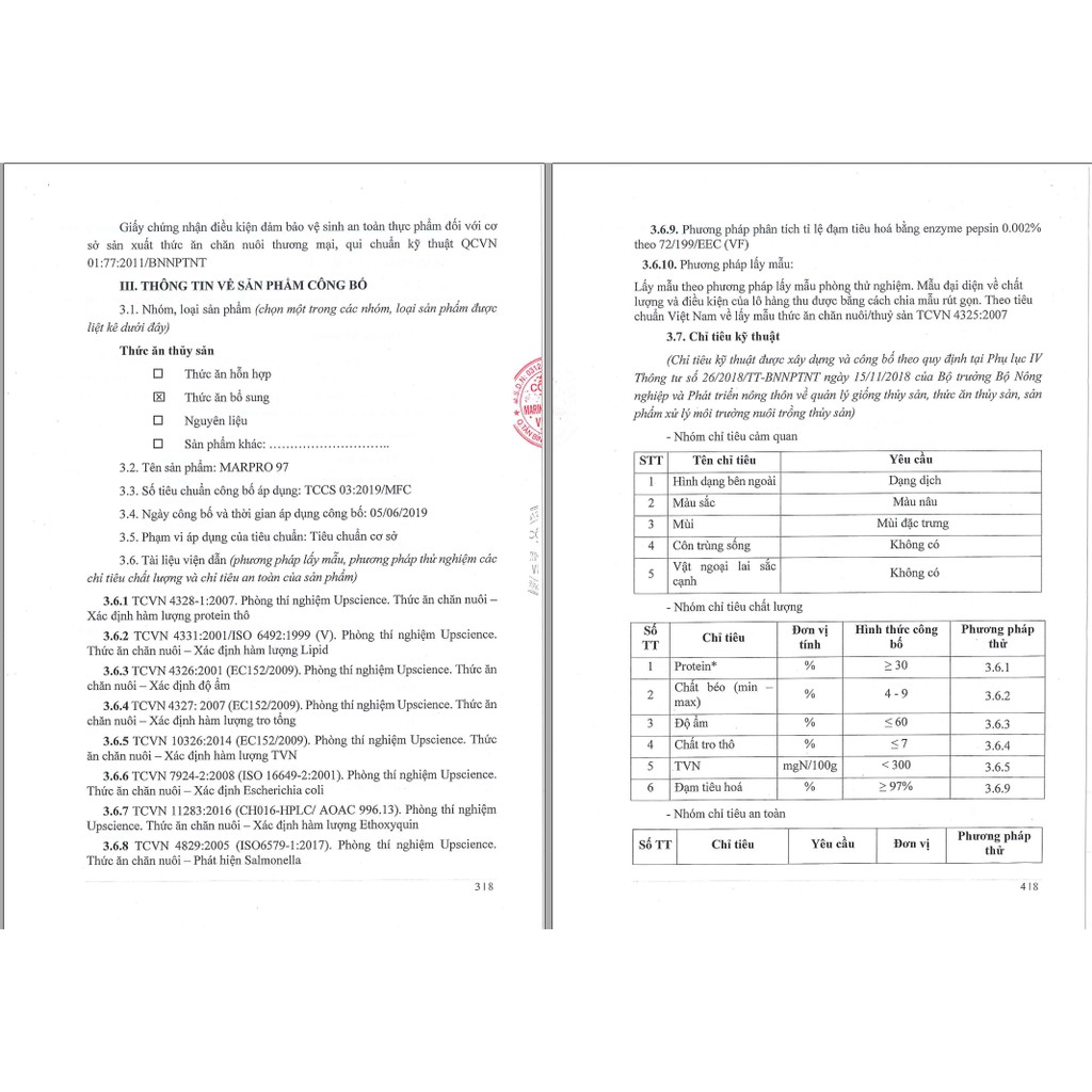 Peptide hoạt tính sinh học tăng trọng MarPro 97