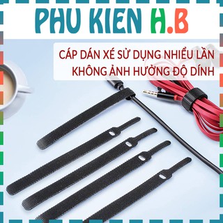Cáp dán xé cuốn gọn dây cáp, dây điện - 1 bộ 5 cái - Sử dụng lại nhiều lần không ảnh hưởng độ dính - Phụ Kiện HB