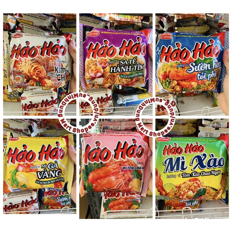 Mì hảo hảo các vị xào tôm chua ngọt/chua cay 75g