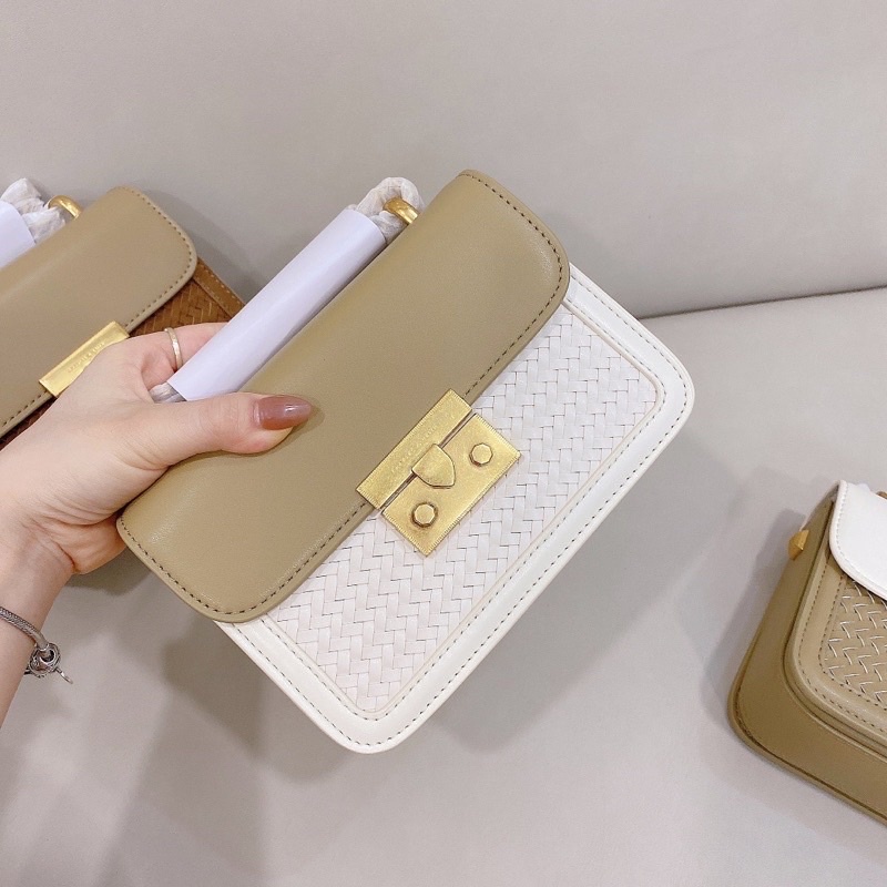 Túi Xách Nữ CNK Đan Kẹp Nách Đeo Chéo Nhiều Màu Khoá Lẫy Bấm Chắc Chắn