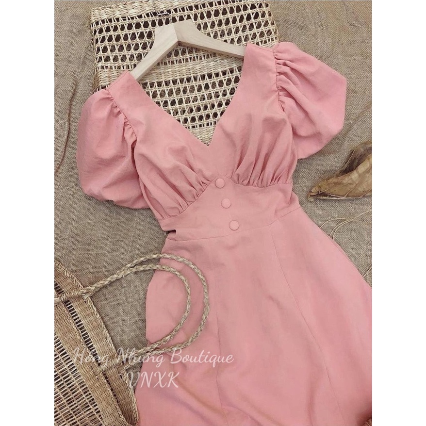 Váy hồng xinh , đầm hồng ( Thời trang thiết kế đủ size S,M,L,XL )