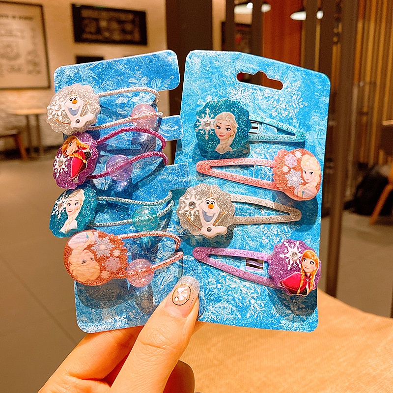 SUGE Kẹp Tóc Hình Nơ Công Chúa Elsa Aisha Dành Cho Bé Gái