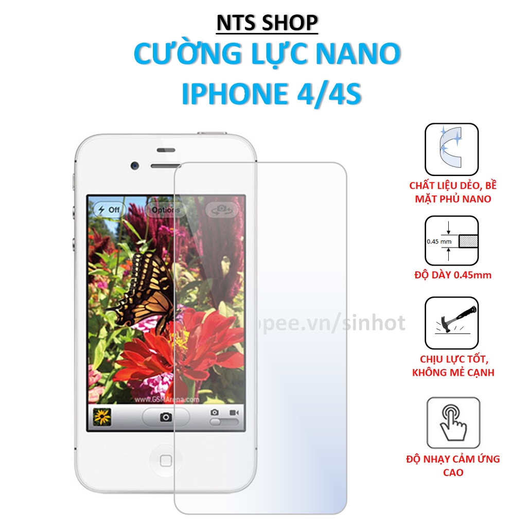 Dán cường lực dẻo bảo vệ màn hình APPLE IPHONE 4 / 4S