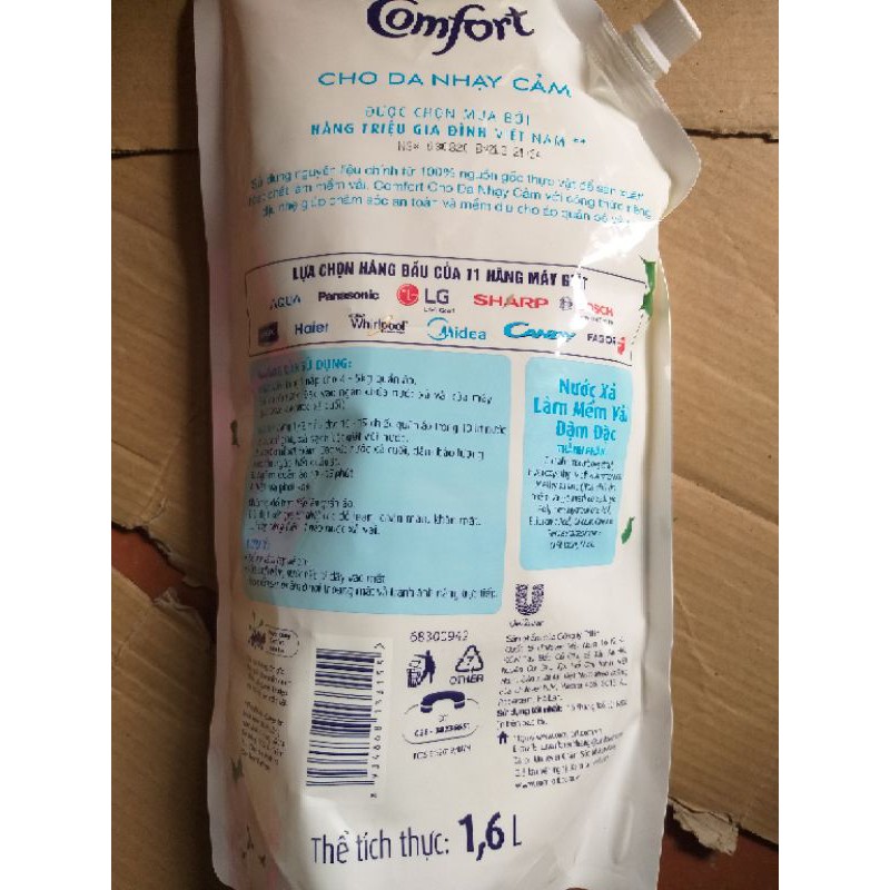 Nước xả vải Comfort cho da nhạy cảm 1,6L