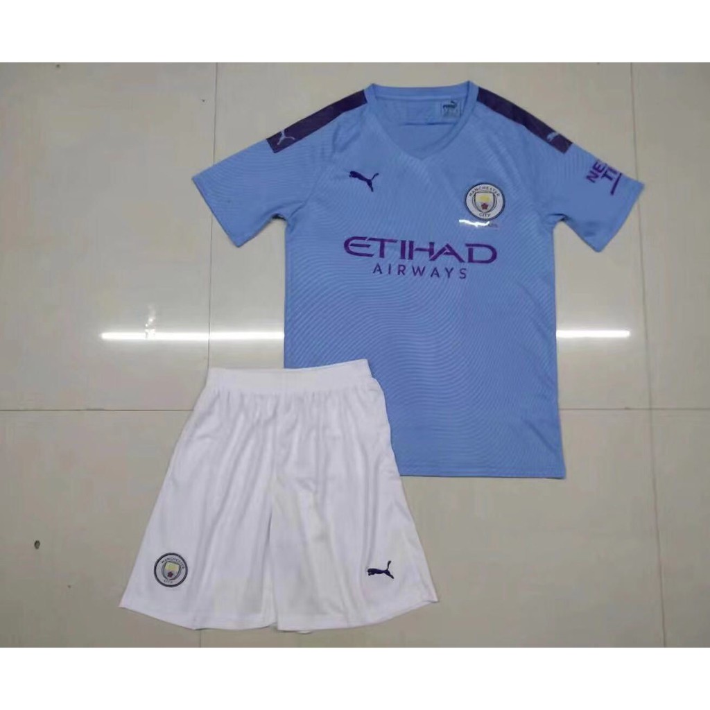 Quần áo đá banh Man city sân nhà 2019 - chất thun đẹp