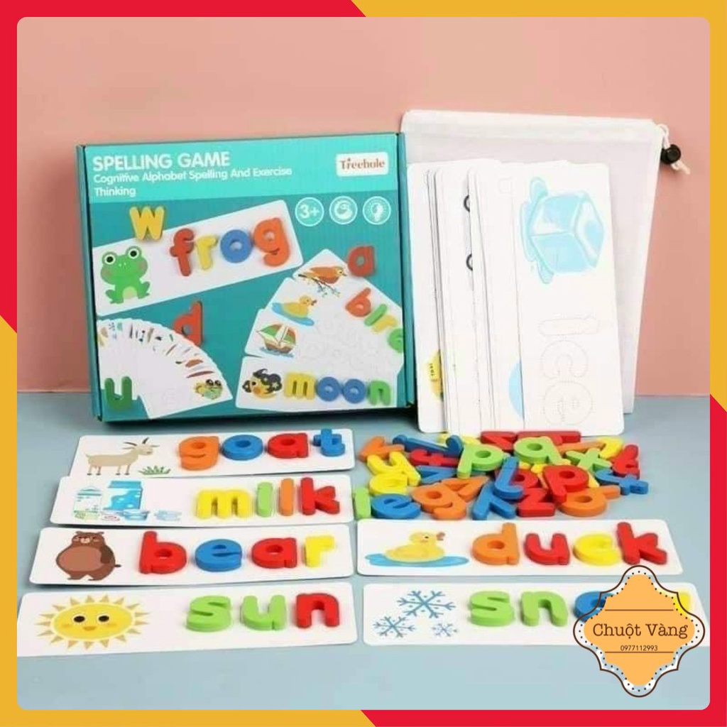 ĐỒ CHƠI ĐÁNH VẦN THEO HÌNH BẰNG GỖ ABC