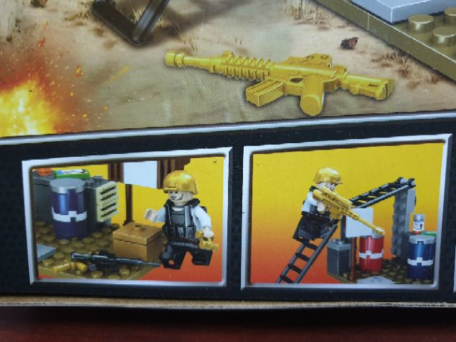 Lego QS08 67047 pubg địa điểm đột kích đụng độ nảy lửa của 2 game thủ mô hình lắp ráp ghép hình thông minh