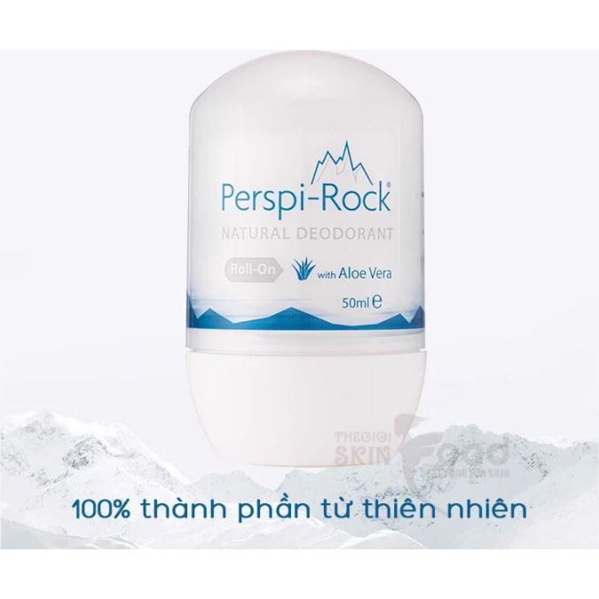 Lăn Khử Mùi Hôi Dưới Cánh Tay Perspi-Rock Natural Roll On Deodorant 50ml [che tên sp khi giao hàng]