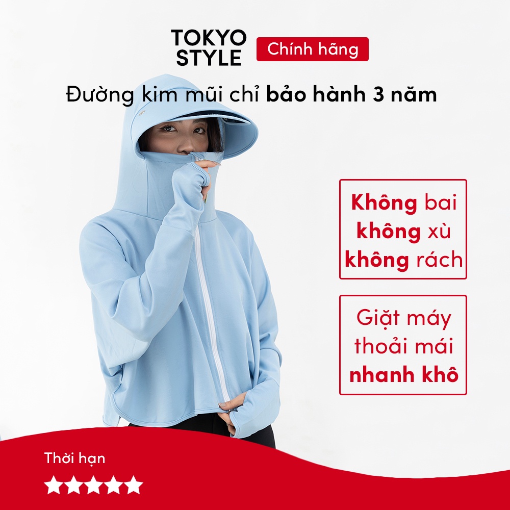 Áo chống nắng Tokyo Style áo chống nắng cánh dơi vải cotton Nhật dệt kim cương chính hãng