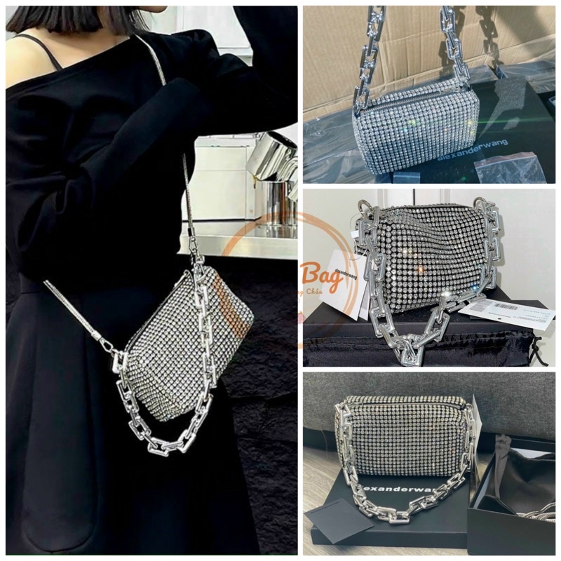 Túi đính đá A.LEX.WAG mẫu đi tiệc, Hàng có sẵn