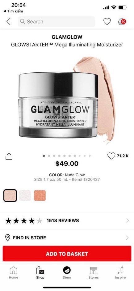 Kem Lót Bắt Sáng Dưỡng Ẩm G L A M G L O W  [Travelsize] 15ml | BigBuy360 - bigbuy360.vn