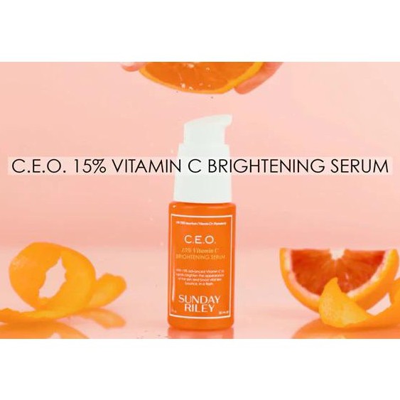 Serum tinh chất dưỡng trắng da Sunday Riley C.E.O 15% Vitamin C Rapid Flash Brightening