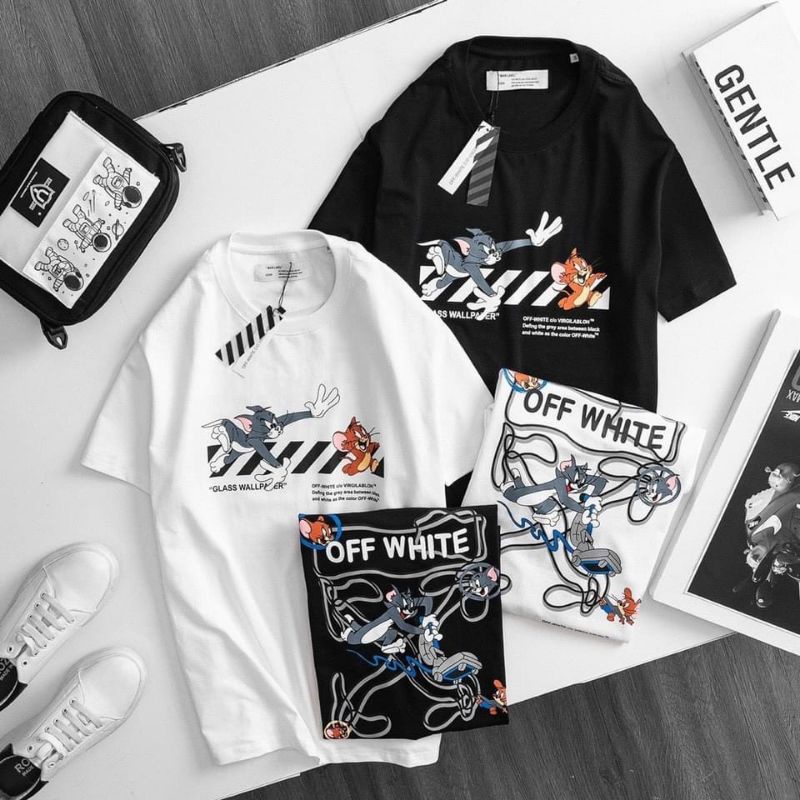 Áo Thun Unisex Tay lỡ OFF WHITE