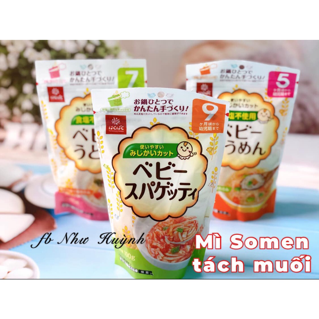 Mì somen tách muối Hakubaku cho bé [Date t5/2025]