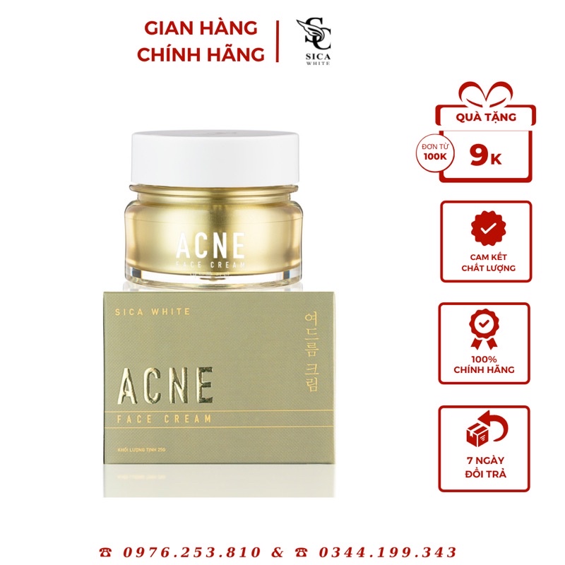 Kem Mụn Sica white, face Acne sica white, Kem ngừa mụn cao cấp