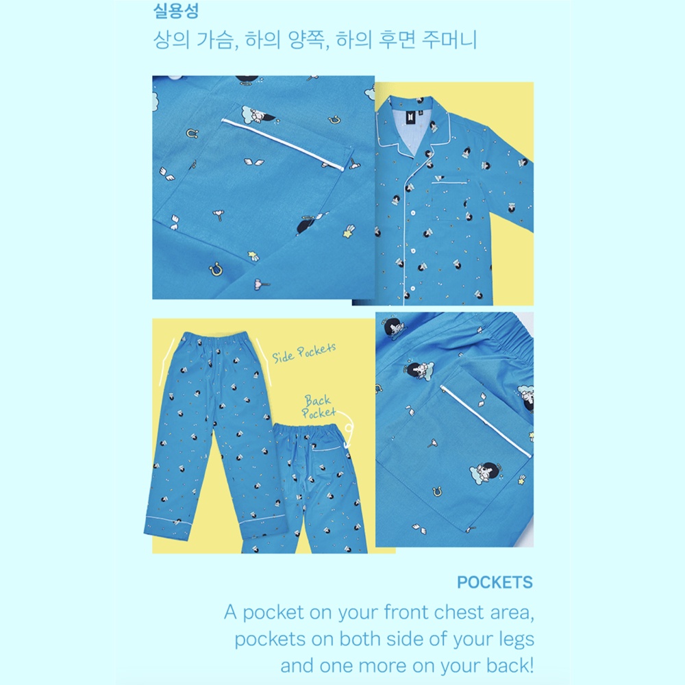 Bộ Đồ Ngủ Hình Thiên Thần Nhỏ Nhắn Phong Cách BTS Bangtan Boys Merch JIN Good Day