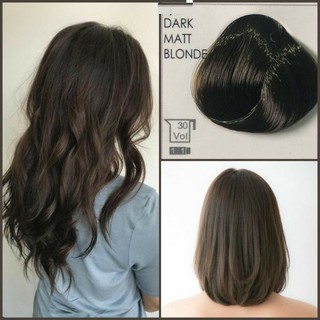 Thuốc Nhuộm Tóc Màu Nâu Rêu Tối Dark Matt Blonde Không Cần Tẩy Kèm Trợ Nhuộm