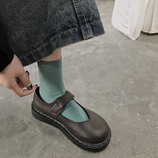 | GIÀY DA QUAI DÁN HÀN QUỐC ULZZANG - FORM TO ĐI LÙI SIZE | BigBuy360 - bigbuy360.vn