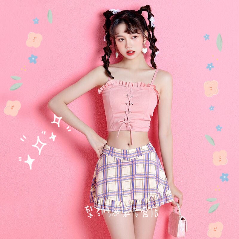 Bộ Đồ Bơi Hai Mảnh Phong Cách Hàn Quốc Cho Nữ