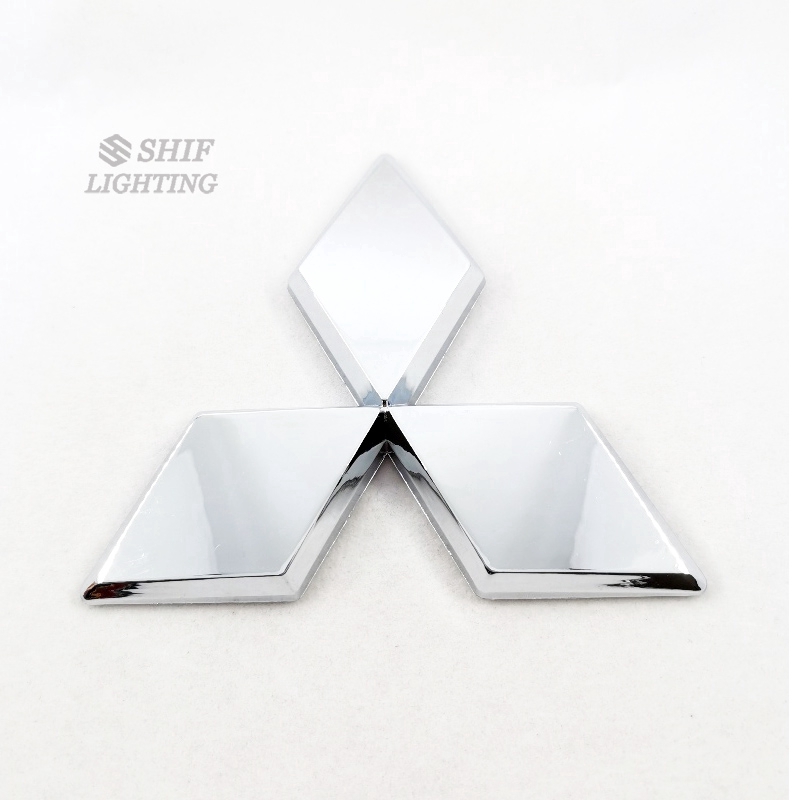 Huy hiệu hình logo bằng nhựa ABS mạ crôm xe Mitsubishi