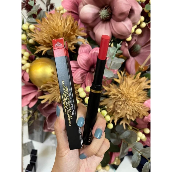 Son thỏi MAC powder kiss velvet blur slim stick