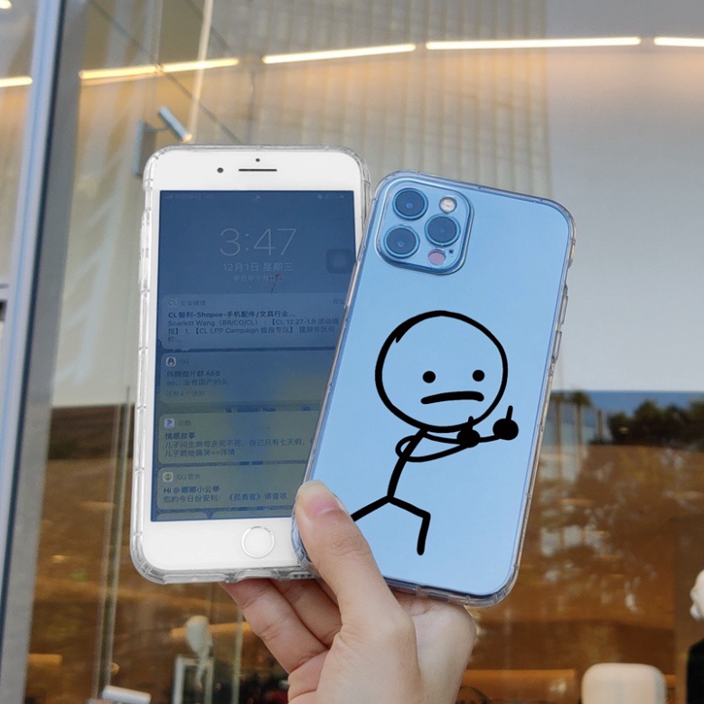 Ốp lưng iphone 6, 6s plus, 7 8 Plus, X, XS, XR, XSMAX, 11, 12, 13 PROMAX TRONG SUỐT STICK DỄ THƯƠNG