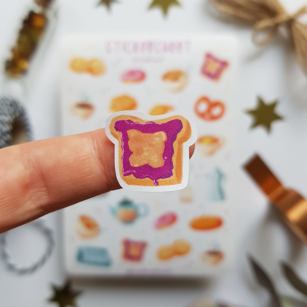 Sticker Sheet - Breakfast - Chuyên dán sổ | Bullet Journal Stickers, Food Stickers, Breakfast Stickers, Lunch Stickers