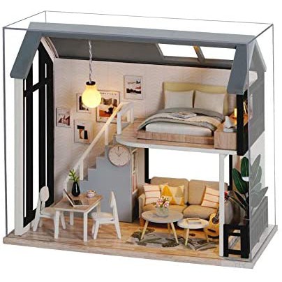 Mô Hình Nhà Gỗ Búp Bê DIY: Ngôi Nhà Hạnh Phúc Meet Happiness - QL002 Tặng Kèm Keo Rán