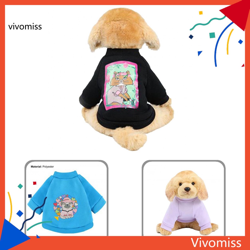 Áo sweatshirt thú cưng tay dài thoáng khí giữ ấm mùa thu