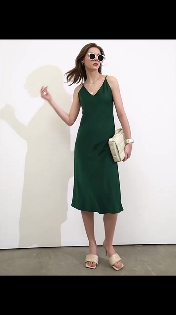 Váy Ngủ Lụa Satin Cổ Tim Cao Cấp Siêu Mềm, Váy ngủ 2 dây nữ lụa sexy Cao Cấp trơn | BigBuy360 - bigbuy360.vn