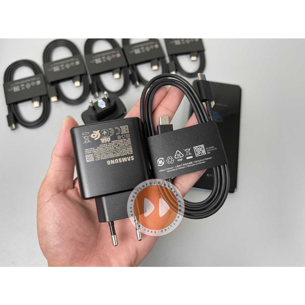 Bộ sạc nhanh SAMSUNG 45W kèm cáp 5A chính hãng, Hỗ trợ sạc siêu nhanh 2.0