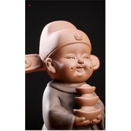 Tượng Tiểu Thần Tài gốm tử sa- Tượng Thần Tài trang trí decor hút tài lộc và may mắn cho gia chủ, quà tặng ý nghĩa