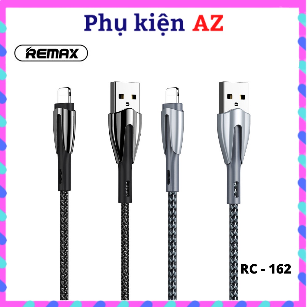 Cáp Sạc Nhanh 3.0A Bọc Dù Chống Đứt Remax RC162 sử dụng cho 13 prm trở xuống Chiều Dài 1m - Phụ Kiện AZ