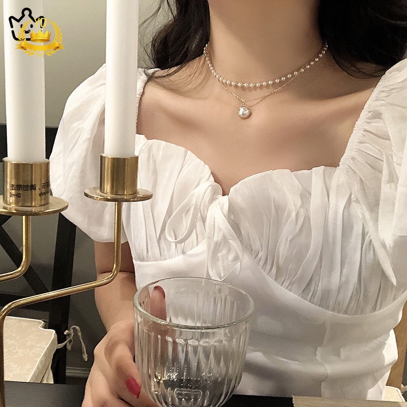Vòng cổ hợp kim nhiều lớp mặt hình bướm thời trang xinh xắn cho nữ JP6 HB