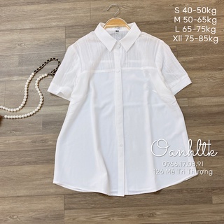 [ 40-85kg] Áo Sơ Mi Bầu Pha Boi Thêu Xinh Mát - ẢNH THẬT SHOP CHỤP