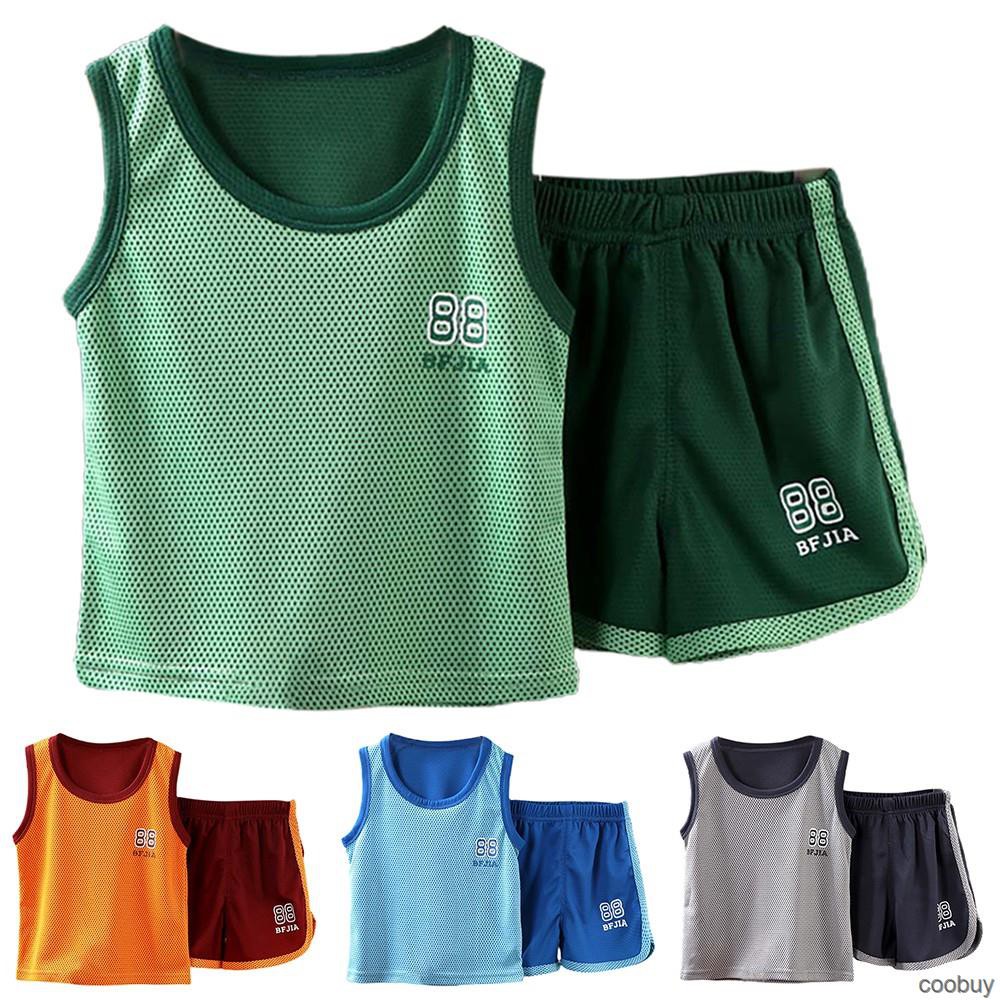 Set áo ba lỗ + quần short thể thao năng động cho bé trai