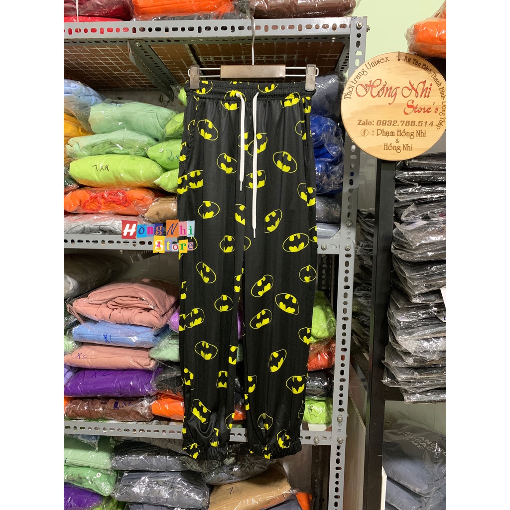 Quần Hoạt Hình Dài Bo Lai Batman Cartoon Pant V2 Oversize Ulzzang Unisex - MM