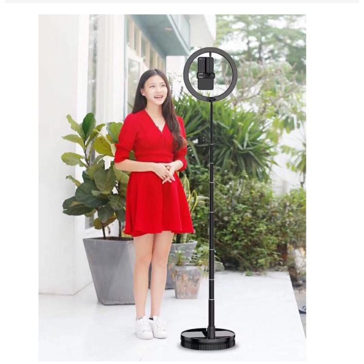 Đèn Livestream Size 26cm, Giá Đỡ Điện Thoại Live Stream, Bán Hàng Online, Make Up, Chụp Ảnh Studio, Gấp Gọn Thu Nhỏ