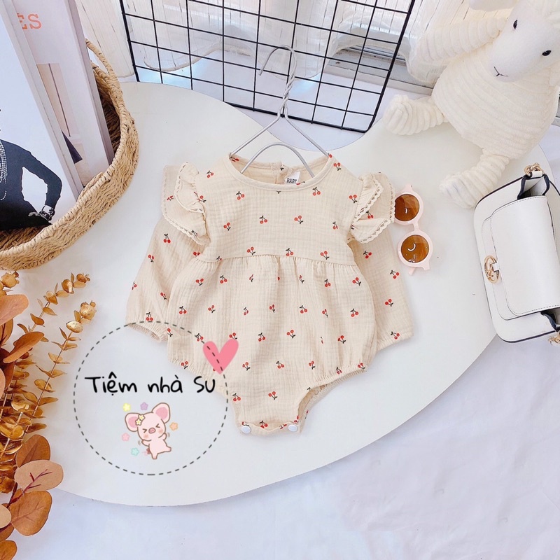 Body cho bé gái chất liệu Xô Muslin bảng màu Hàn Quốc cực đáng yêu (07 - 15kg)