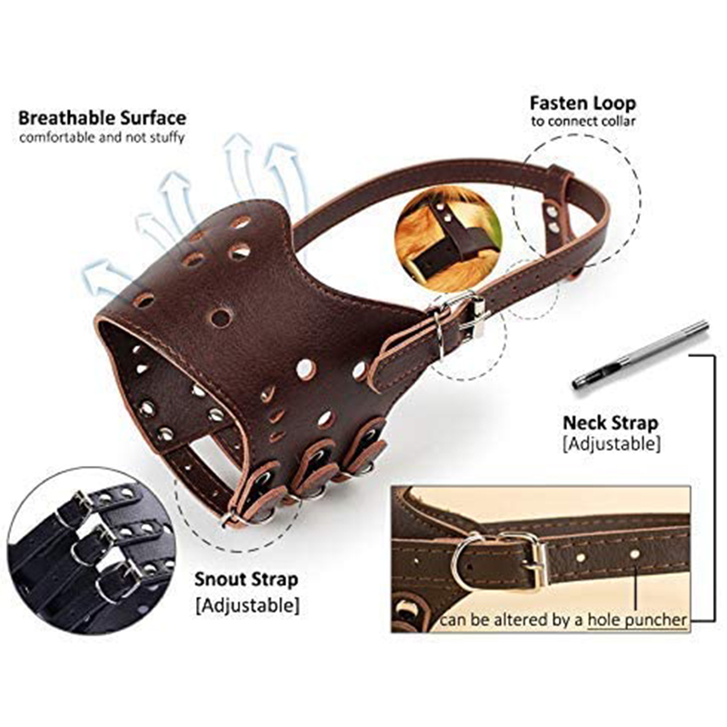 Vỏ Bọc Miệng Cún Cưng Bằng Da PU Chống Cắn 27Pets