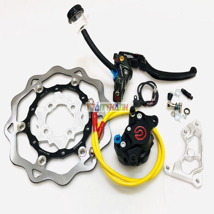 bộ đĩa KTM heo brembo đen tay RCS pas wave s110