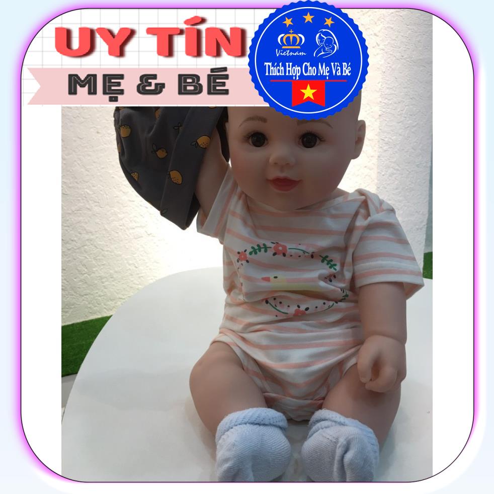 Nón em bé,mũ em bé kiểu hở đầu co giãn in bông (9559),  chất liệu cotton 100% , thương hiệu Aiueo Nhật Bản