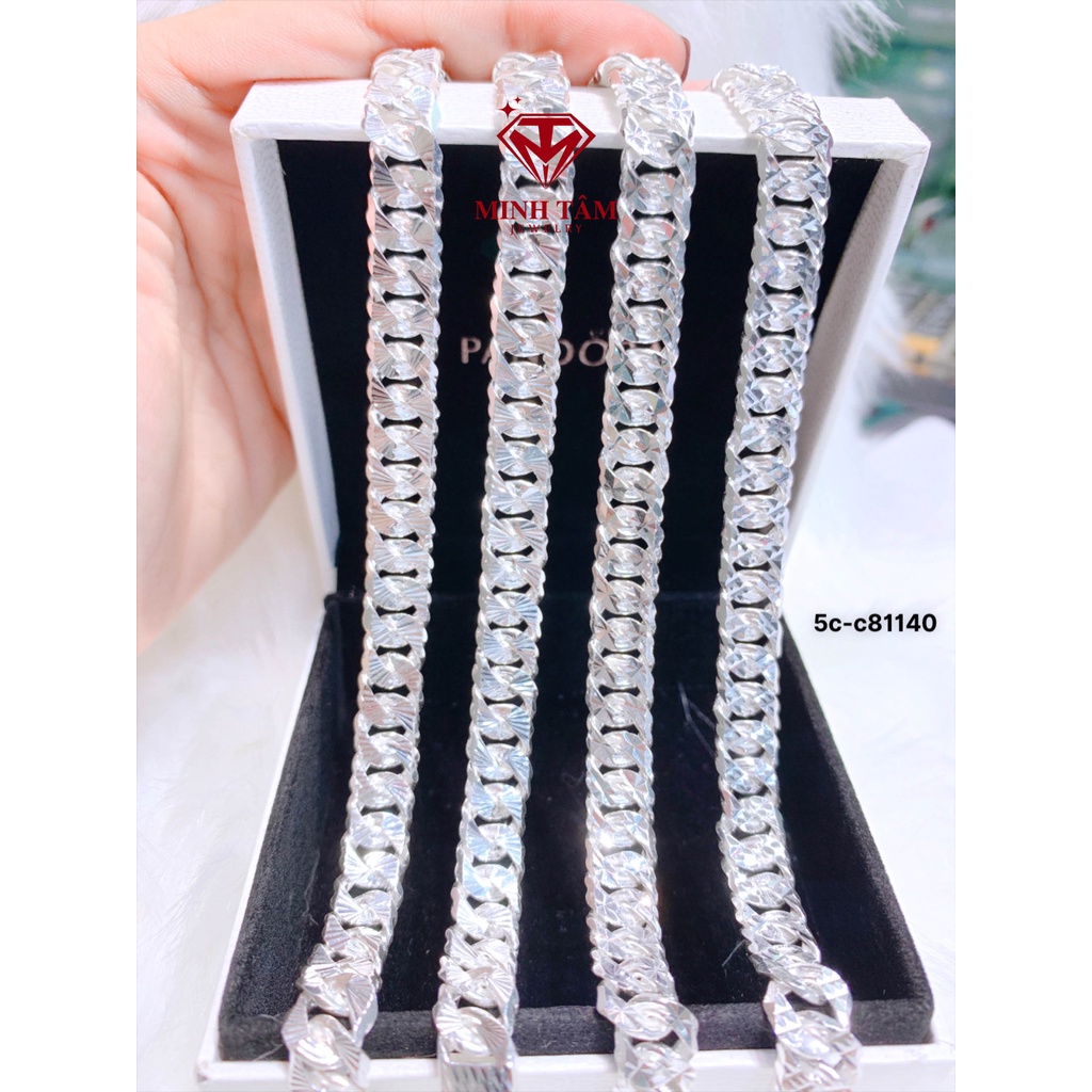 Lắc tay bạc nam 950 cho nam,Lắc tay nam bạc mắt xích bạc 950 cao cấp-Minh Tâm Jewelry