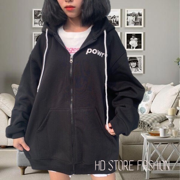 áo hoodie nữ, áo nỉ Powr cá tính 0099 | BigBuy360 - bigbuy360.vn