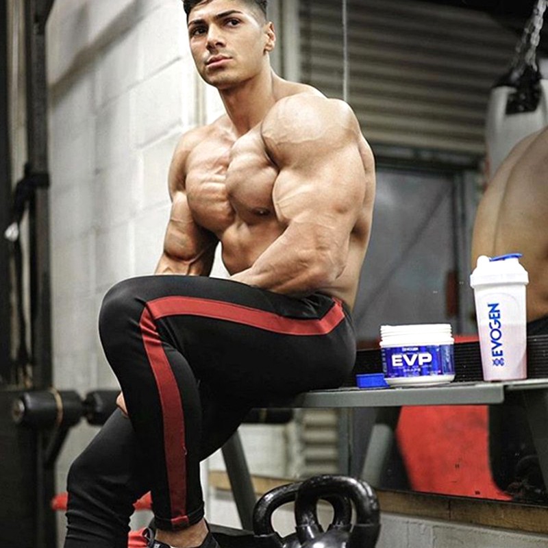 Quần Thể Thao Cotton Kẻ Sọc Thoáng Khí Thoải Mái Cho Nam